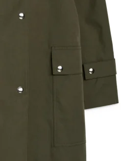 Snap-Button Trench Coat