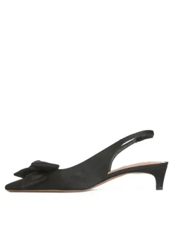 Soft Bow Slingback Pumps