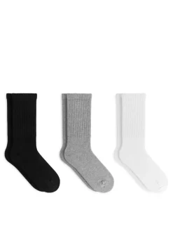 Sporty Cotton Socks Set Of 3