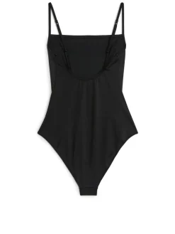 Square-Neck Swimsuit