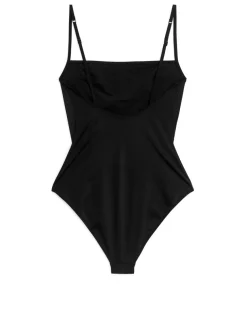 Square-Neck Swimsuit