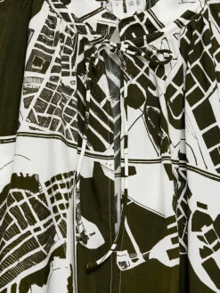 Stockholm Print Gathered Blouse