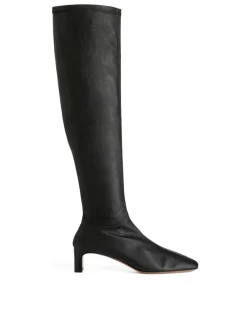 Stretch Leather Boots