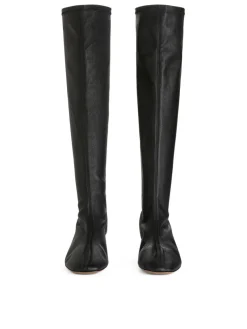 Stretch Leather Boots