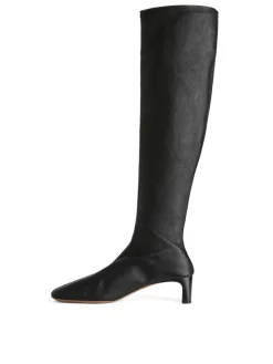 Stretch Leather Boots