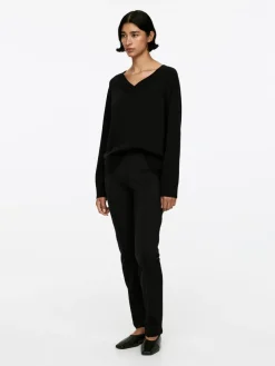 Stretch Zip-Detail Trousers