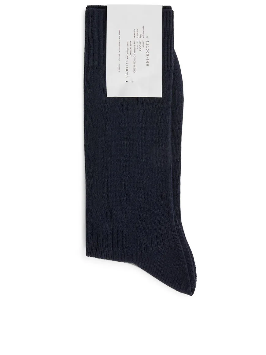 Supima Cotton Rib Socks