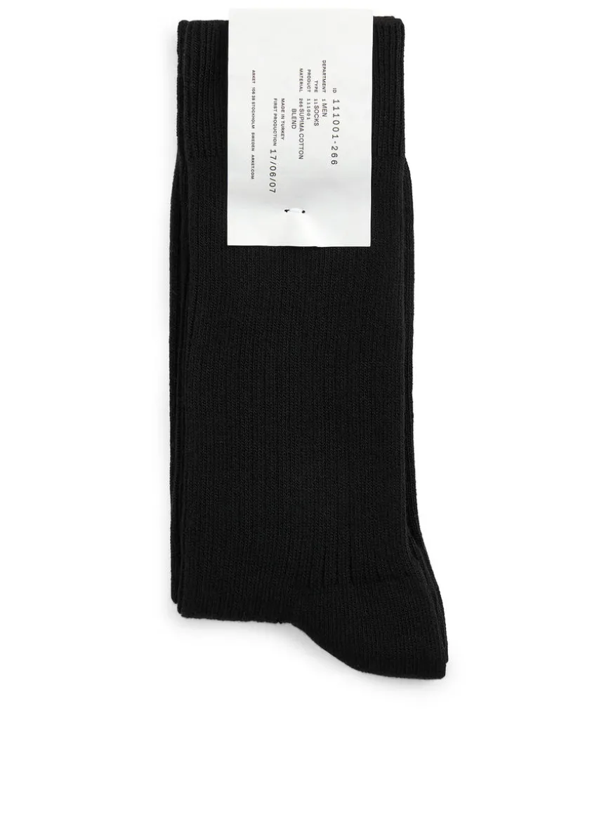 Supima Cotton Rib Socks