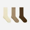 Supima Cotton Rib Socks Set Of 3 Pairs