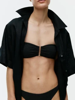 Textured Bandeau Bikini Top