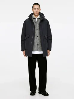 Upcycled Down Hooded Jacket