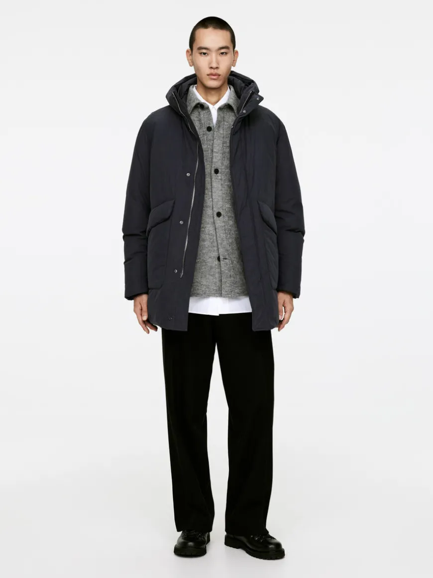 Upcycled Down Hooded Jacket