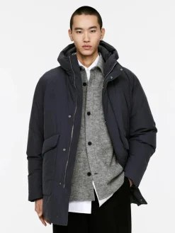 Upcycled Down Hooded Jacket