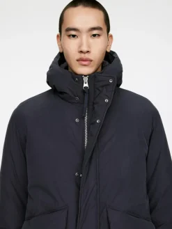 Upcycled Down Hooded Jacket