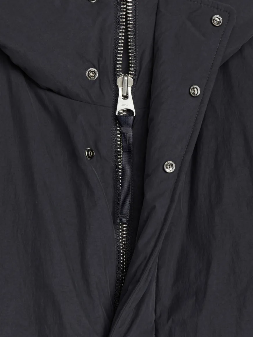 Upcycled Down Hooded Jacket