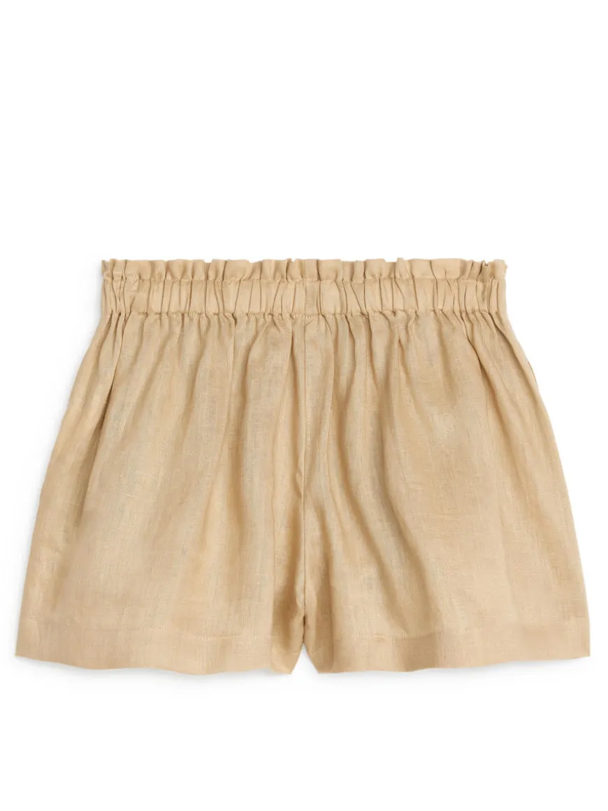 Wide Linen Shorts
