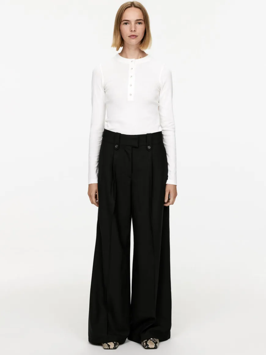 Wide Twill Trousers