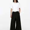 Wide Wool-Blend Trousers