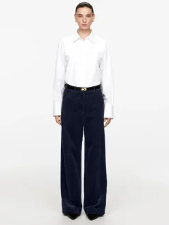 Wide-Leg Corduroy Trousers
