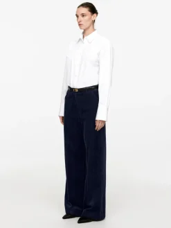 Wide-Leg Corduroy Trousers