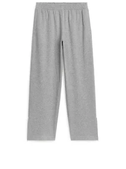 Wide-Leg Slit Sweatpants
