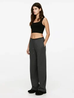 Wide-Leg Sweatpants