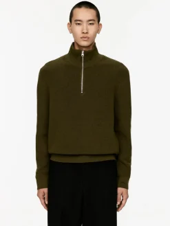 Wool & Cotton Half Zip Jumper