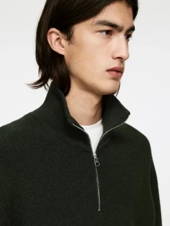 Wool & Cotton Half Zip Jumper
