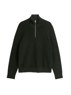 Wool & Cotton Half Zip Jumper