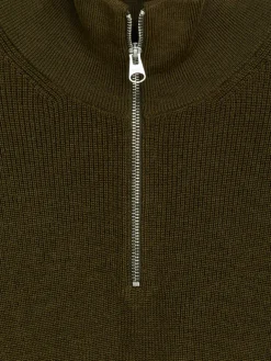 Wool & Cotton Half Zip Jumper