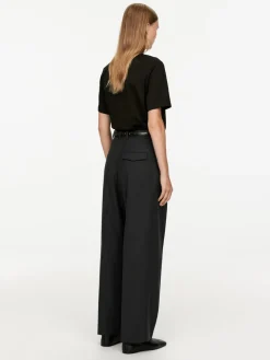 Wool Blend Twill Trousers