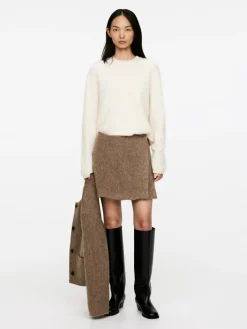 Wool-Blend Mini Skirt