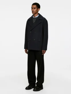 Wool-Blend Pea Coat