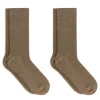 Wool-Blend Rib Socks 2 Pairs