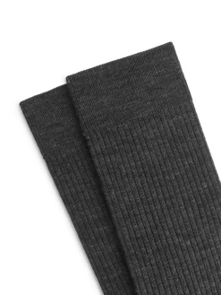Wool-Blend Rib Socks 2 Pairs