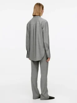 Wool-Blend Tuxedo Shirt